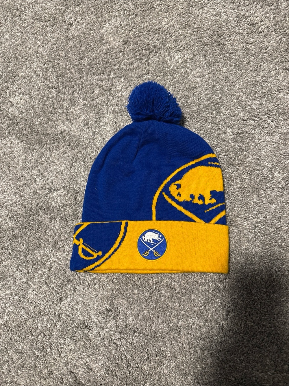 Buffalo Sabres NHL Blue & Gold Knit Beanie Hat